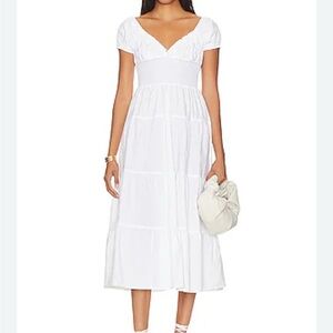 WeWoreWhat White Ruffled Maxi Dress